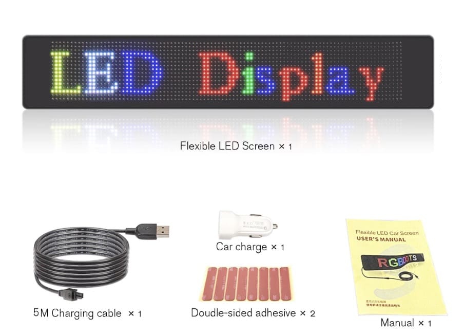 Рекламен панел led дисплей пълноцветен гъвкав програмируем за мобилни устройства
