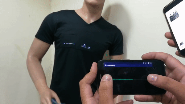 Led тениска с програмируем Bluetooth