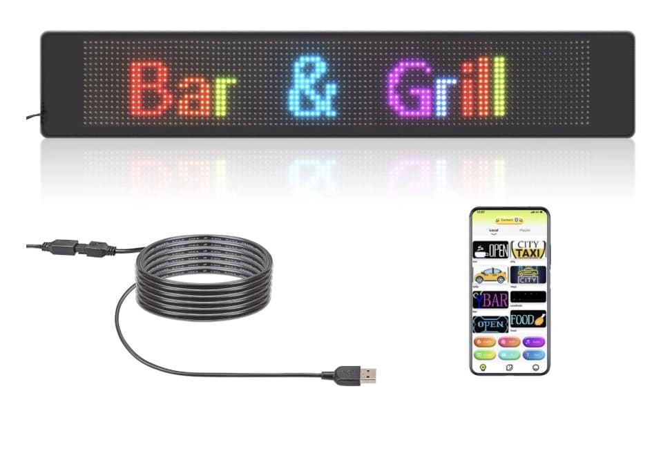 Рекламен LED RGB борд панел гъвкав скрол за автомобил