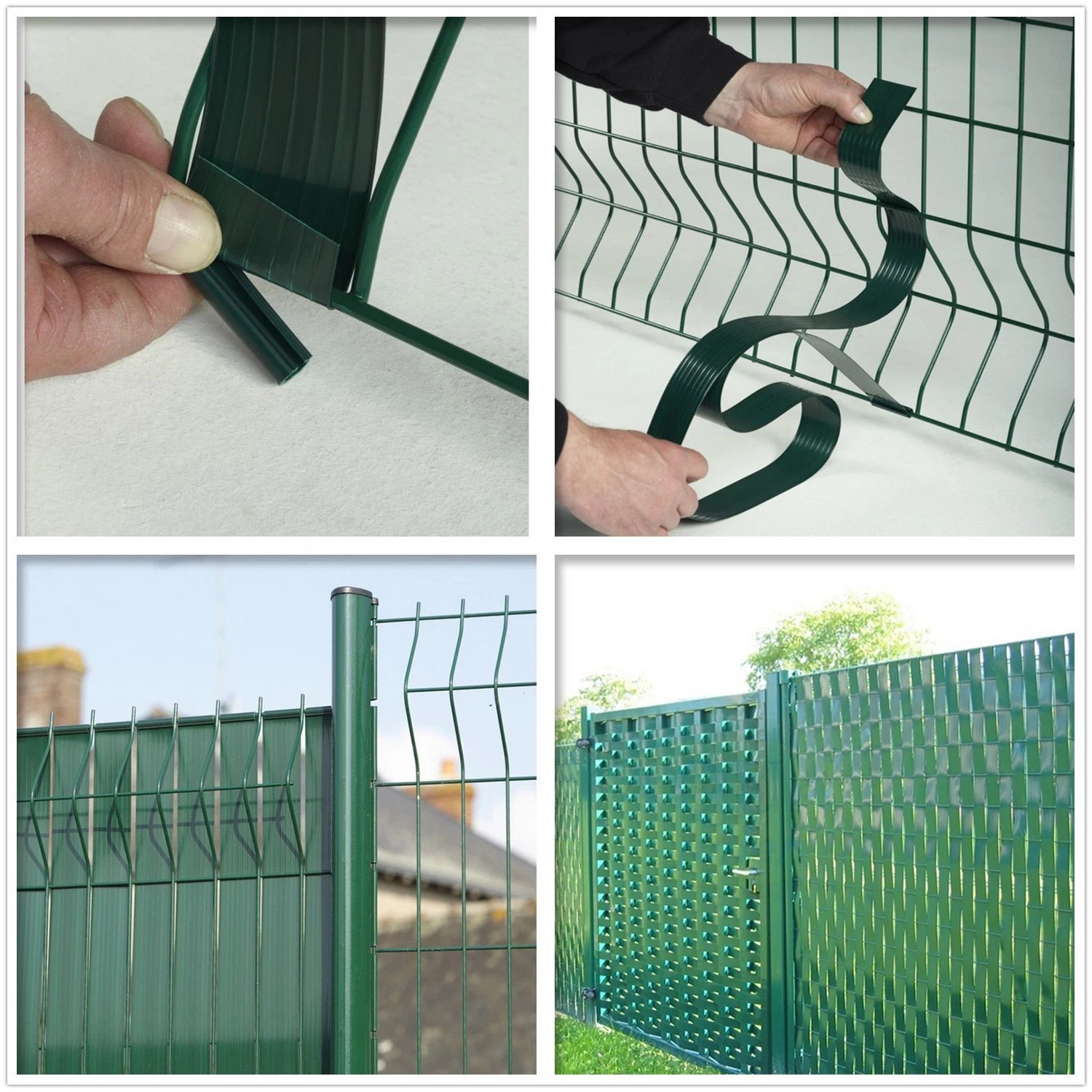 pvc гъвкава пластмасова защитна лента за 3d мрежеста ограда зелена